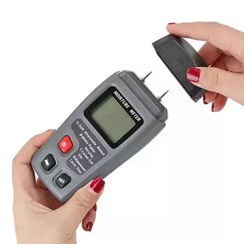 Цифровой измеритель влажности древесины с большим ЖК-дисплеем, детектор влажности древесины, тестер влажности древесины, измерительный инструмент, DIYWORK, два контакта, 0-99,9%