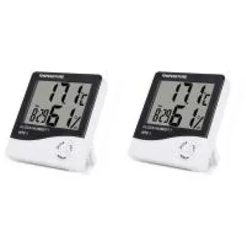 Цифровой комнатный термометр, гигрометр HTC-1, измеритель влажности в помещении, часы