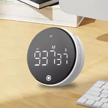 Цифровой кухонный таймер, регулируемый игровой таймер, электронный светодиодный дисплей для яиц для учебы, белый