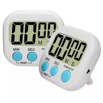 Цифровой кухонный таймер с большими цифрами, громкий сигнал, ЖК-дисплей, для приготовления пищи, выпечки, для студентов, для выполнения домашних заданий, электронный таймер для яиц, 1 шт.