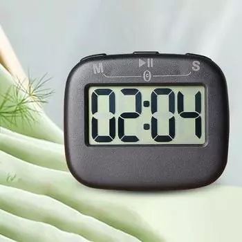 Цифровой кухонный таймер с ЖК-дисплеем, выключателем, беззвучным и громким будильником, 24-часовой формат, дети, учителя, кухня чёрный