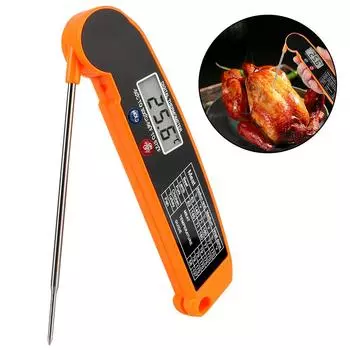 Цифровой кухонный термометр для еды, кухонные инструменты для мяса, воды, молока, зонд, электронный термометр для духовки, горячая распродажа, барбекю, кухня, приготовление еды оранжевый