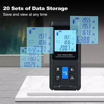 Цифровой лазерный дальномер Интеллектуальный лазерный дальномер с одним непрерывным объемом Площадь Пифагора X100