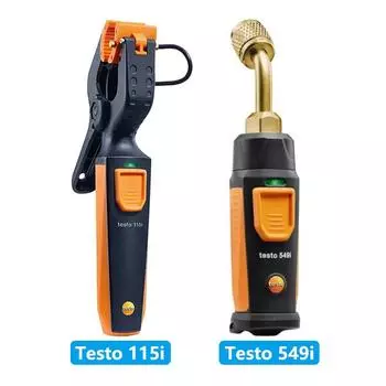 Цифровой манометр высокого давления Testo 549i Термометр с креплением на трубу Testo 115i с управлением через смартфон
