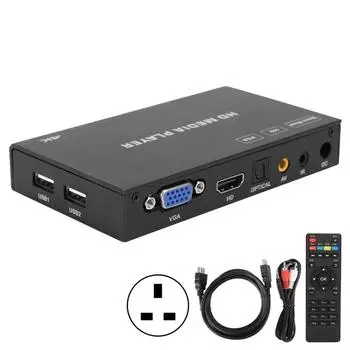 Цифровой медиаплеер X6 Super High Definition 4K HDMI с автоматическим циклическим воспроизведением 100240 В Великобритания UK Plug