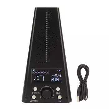 Цифровой метроном-тюнер с регулируемой громкостью, многофункциональный электронный метроном для скрипки, барабана