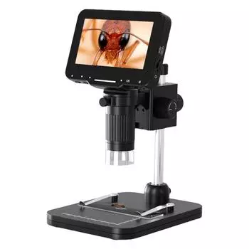 Цифровой микроскоп 1000X, экран 4,3 дюйма, электронный микроскоп с 8 светодиодами, цифровая лупа, просмотр на ПК, совместимость с Windows/Mac CHINA