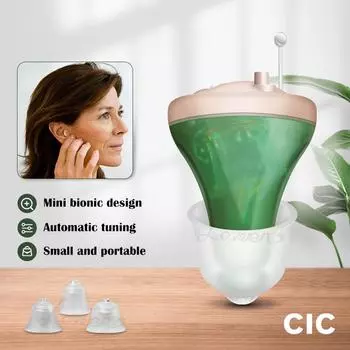 Цифровой мини-невидимый слуховой аппарат, усилитель звука, устройство для прослушивания, первая помощь для пожилых людей, глухота, высокое качество синий