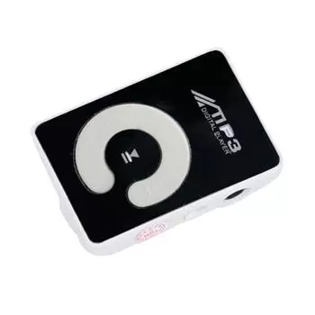 Цифровой Mp3-плеер с зеркальным зажимом, USB, поддержка SD WH, 1–8 ГБ белый