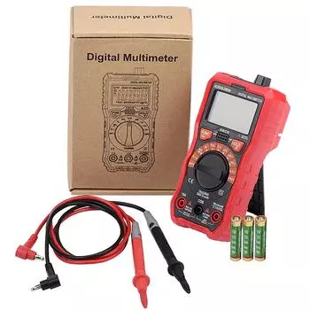Цифровой мультиметр, 6000 отсчетов, автоматический диапазон напряжения переменного/постоянного тока, портативный Ncv точный мультиметр-тестер с ЖК-дисплеем