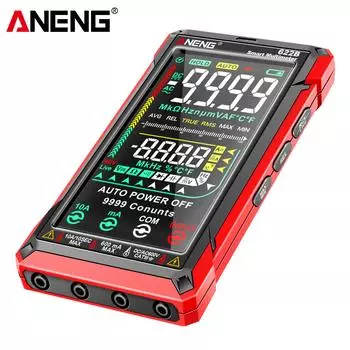 Цифровой мультиметр ANENG, тестер Smart Touch, автоматический выбор диапазона, 9999 отсчетов, перезаряжаемый, против горения, Ом