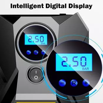 Цифровой насос для накачивания шин, 12 В постоянного тока, автомобильный портативный воздушный компрессор, насос 150 PSI, автомобильный воздушный компрессор для авто, мотоциклов, велосипедов