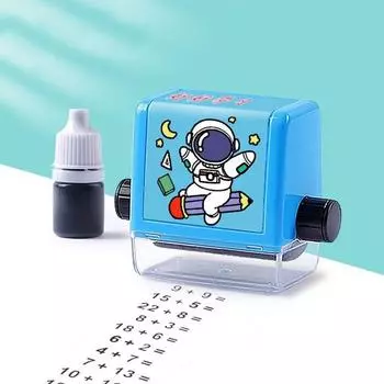 Цифровой обучающий ролик Печать арифметических артефактов Студенты в пределах 100 Цифровых практических вопросов для обучения Печать Умный математический ролик Addition синий