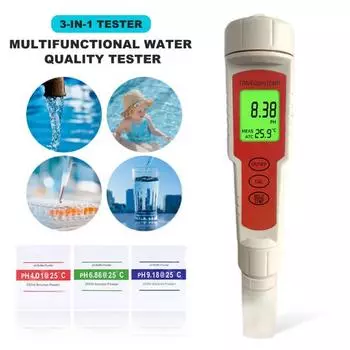 Цифровой PH-тестер с подсветкой, высокая точность, компактный размер, портативный аккумулятор, широкое применение, ручка-тестер для воды PH