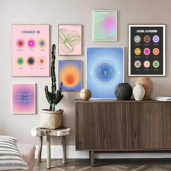 Цифровой постер с ангелом, пастельный гало, холст, картина, современное искусство, настенная картина, минималистичный принт, психоделическая астрология, домашний декор 21cm30cm NoFrame