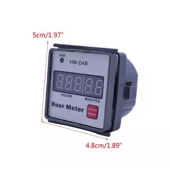 Цифровой счетчик моточасов HM-D48 0?999.99h Таймер переменного тока 220 В для двигателя газонокосилки генератора сельскохозяйственного трактора счетчик моточасов