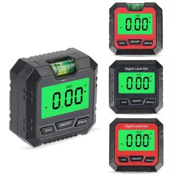 Цифровой спиртовой уровень, пузырьковый электрический уровень, горизонтальная вертикальная мера, угол 90 градусов, транспортир, инклинометр, горизонтальная шкала, портативная линейка With Blisters Red