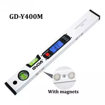 Цифровой спиртовой уровень Пузырьковый магнитный электрический уровень 360-градусный угломер Транспортир Инклинометр Горизонтальная шкала Линейка