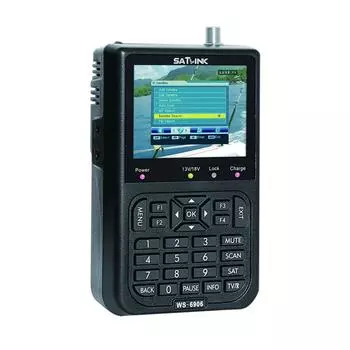 Цифровой спутниковый детектор Satlink WS-6906 WS6906 Измеритель спутникового сигнала DVB-S с ЖК-экраном EU Plug