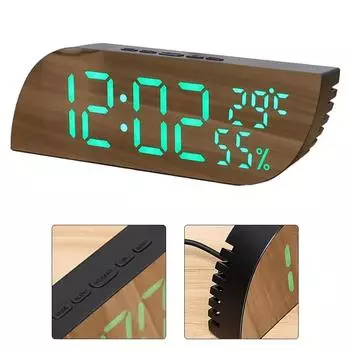Цифровой светодиодный будильник, таймер, большой дисплей для домашнего офиса, настольный орнамент As picture shows