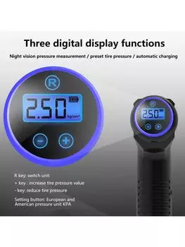 Цифровой светодиодный интеллектуальный автомобильный воздушный компрессор насос портативный ручной автомобильный шиномонтажный электрический воздушный насос 150 PSI Инструмент для ремонта аксессуары