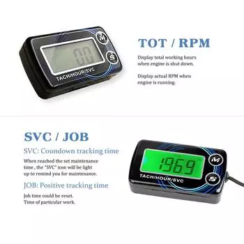 Цифровой тахометр двигателя, оповещение об оборотах тахометра, подсветка, сбрасываемый для мотоцикла, бензопилы, лодки, квадроцикла, морского планера