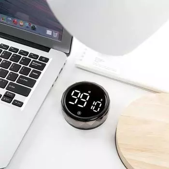 Цифровой таймер, большой светодиодный дисплей, магнитный кухонный таймер, таймер обратного отсчета для приготовления пищи, выпечки, обучения чёрный