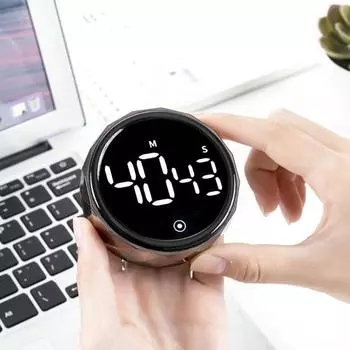 Цифровой таймер, большой светодиодный дисплей, магнитный кухонный таймер, таймер обратного отсчета для приготовления пищи, выпечки, обучения чёрный