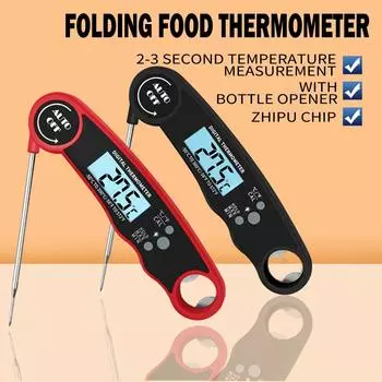 Цифровой термометр для барбекю, складной термометр для барбекю, электронный термомер для еды