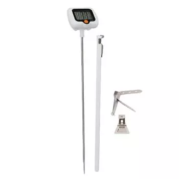 Цифровой термометр для конфет с зажимом для кастрюли, термометр для масла из нержавеющей стали с вращением на 180 градусов L