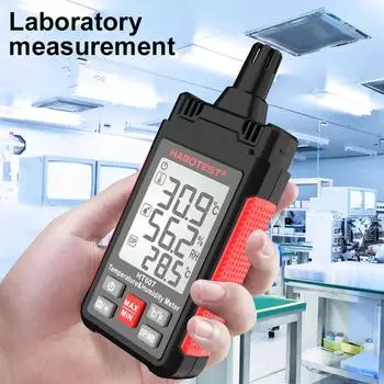 Цифровой термометр Ручной тестер влажности Бытовой Домашний Подсветка Измерители Точечный датчик Влажная роса Портативный Окружающая среда