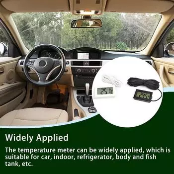 Цифровой термометр с датчиком температуры и влажности, ЖК-дисплей, автомобильный инкубатор для младенцев, датчик для дома, белый чёрный