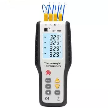 Цифровой термопарный термометр, 4-канальный датчик термопары типа K, промышленный температурный тест