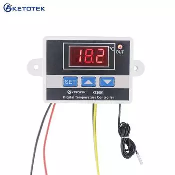 Цифровой термостат, переключатель температуры переменного тока 220 В, 10 А, микрокомпьютер, регулятор температуры, регулятор температуры NTC/K, датчик