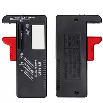 Цифровой тестер напряжения батареи, универсальный цифровой ЖК-дисплей AA/AAA/C/D/9V/1.5V тестер напряжения батареи таблеточного типа BT-168D Электрический тест