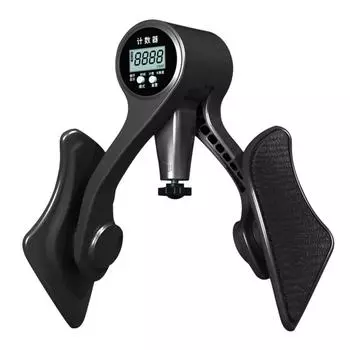 Цифровой тренажер для внутренней части бедра с зажимом для тонких ног, регулируемая прочность, питание от батареи для мужчин и женщин, домашнее оборудование для фитнеса фиолетовый