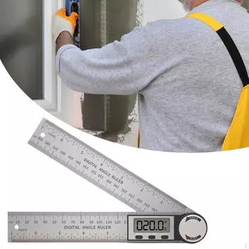 Цифровой угломер 3V для деревообработки Метрический дюймовый инструмент 200 mm Scale