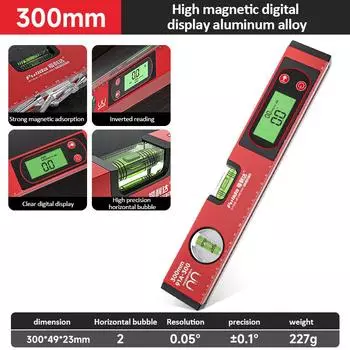 Цифровой угломер, угломер, спиртовой уровень, пузырьковый магнитный электрический уровень, электронный угломер, линейка со светодиодом