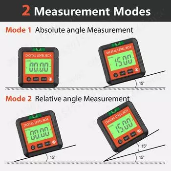 Цифровой угломер, уклономер, универсальный магнитный уровнемер, тестер угла наклона, уровень, угломер, измерительные инструменты красный