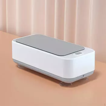 Цифровой ультразвуковой очистительный станок для полировки колец, бытовой цепи, очков белый