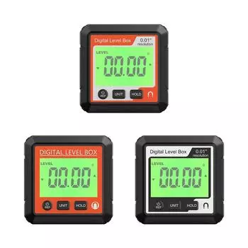Цифровой уровень искатель угла ЖК-дисплей 360 градусов точность инклинометра для деревообработки белый