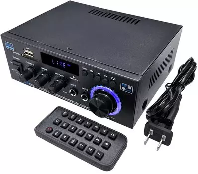 Цифровой усилитель Hiro, аудиоусилитель, USB-накопитель, совместимость с воспроизведением карт SD, Hi-Fi стереосистема с двойным микрофонным терминалом 40 Вт + 40 Вт LPAK45-HR