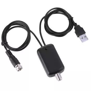 Цифровой усилитель сигнала Хдтв для антенны 25Дб Фокс канала кабельного телевидения Хд чёрный