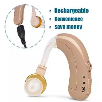 Цифровой усилитель слуха, перезаряжаемый усилитель звука, слуховой аппарат, за ухом