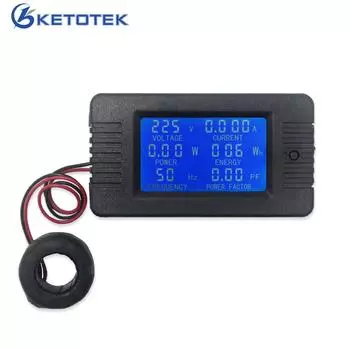 Цифровой вольтметр Амперметр переменного тока 110 220 В 100 А Измеритель напряжения тока Мощность Энергия Частотомер