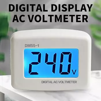 Цифровой вольтметр переменного тока 110 В 220 В, вилка европейского стандарта и США, вольтметр, измеритель напряжения, ЖК-дисплей, тестер напряжения, розетка Me J8U1