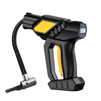 Цифровой воздушный насос для шин для авто, мотоциклов, аксессуаров для велосипедных шин, беспроводной насос для проверки давления в шинах, 120 Вт со светодиодным фонариком, автомобильный воздушный компрессор красный