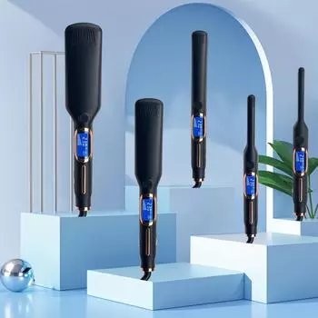 Цифровой выпрямитель для волос MCH с ЖК-дисплеем и технологией отрицательных ионов 4CM US Standard