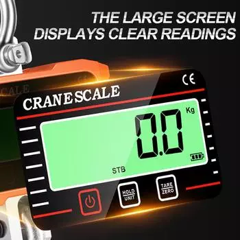 Цифровой ЖК-дисплей 1000 кг крановые весы портативные электронные тяжелые грузоподъемные крюковые крановые весы промышленного класса оранжевый