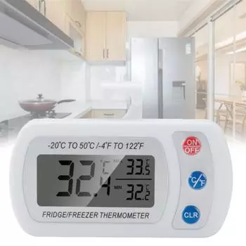 Цифровой ЖК-дисплей для измерения температуры холодильника с крючком, термометр для морозильной камеры